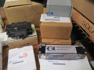 LOT TO INCLUDE BUT NOT LIMITED TO: (20) RELAYS, 120VAC COIL VOLTAGE, 10A CONTACT RATING, BLADE TERMINALS, DPDT CONTACT ARRNGMT, (2) SWITCHES, DISCONNECT TYPE, 600 AC, 250 DC VOLTAGE, 60A, 3 PHASE COMMENTS, (15) CLAMPS, GROUNDING TYPE, 1.10"-2.25"DIAM,60"BRAID SIZE, SOLDERLESS STYLE, COPPER MATERIAL, (24) CLAMPS, GROUNDING TYPE, 1.65"-3.50" DIAM, 60" BRAID SIZE, SOLDERLESS STYLE, COPPER MATERIAL, (12) BLOCKS, TERMINAL TYPE, #8 AND SMALLER AWG WIRE SIZE, 600V, 50A ELEC RATING, 12 CIRCUIT, ONE PIECE KIND, STRAP SCREW TERMINALS, 0.63 CENTER TO CENTER SIZE. LOADING & HANDLING FEE $15-4135